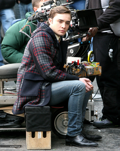  Ed on the set of GG