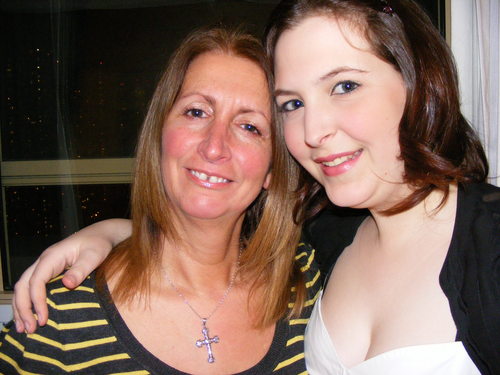  my mum and me getting ready to go out in new york