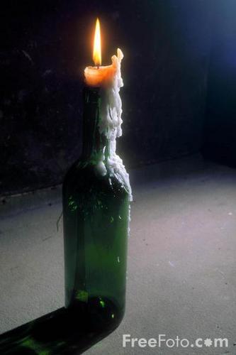 Candle in a bottle