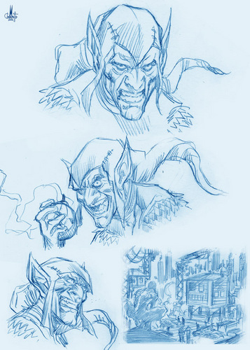  Villain sketches - Green Goblin