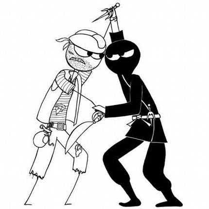  Pirate vs. Ninja! :-D