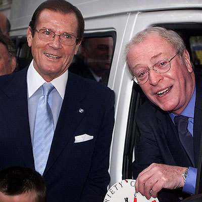  Michael Caine and Roger Moore