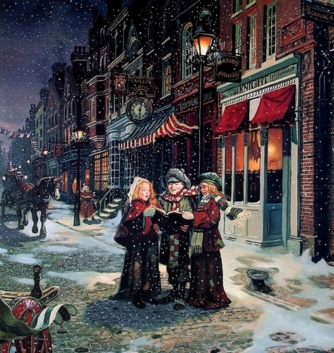  Victorian Natale carolers