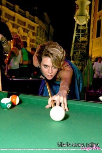  Hilarie playing snooker