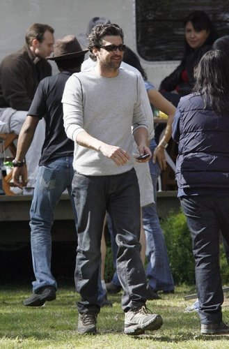  Patrick Dempsey on location filming Grey's Anatomy - Feb 20th 2009