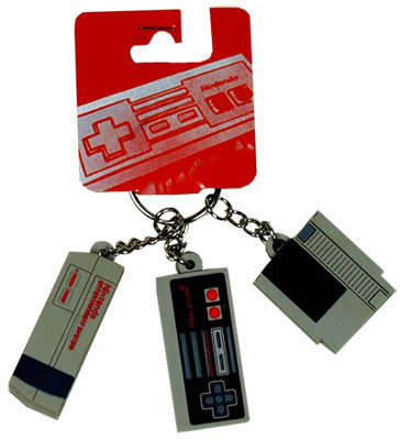 Nintendo Controller, System and cartouche Keychain