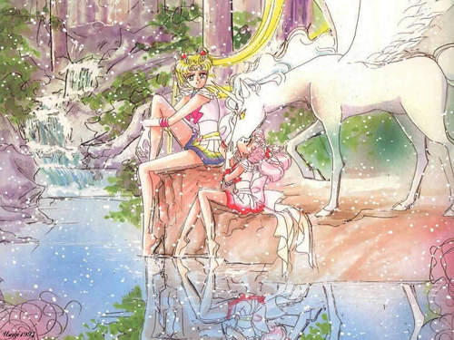  Sailor Moon, Chibi Moon, & Pegasus