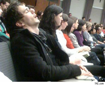  James Franco Sleeping During Class