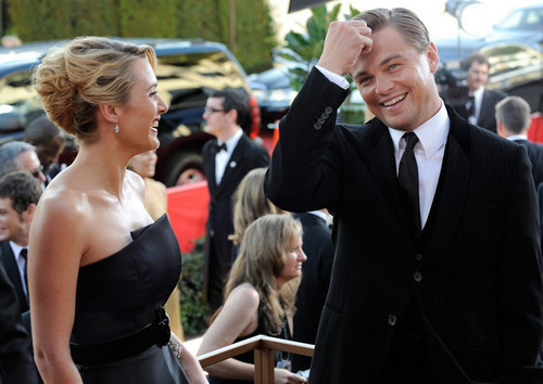 Kate Winslet & Leonardo DiCaprio at  the Golden Globes 