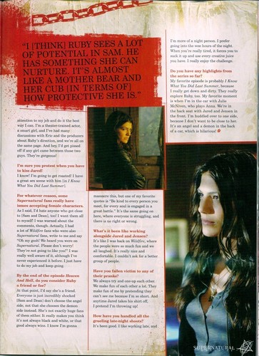  Supernatural Magazine scans (Genevieve Cortese)