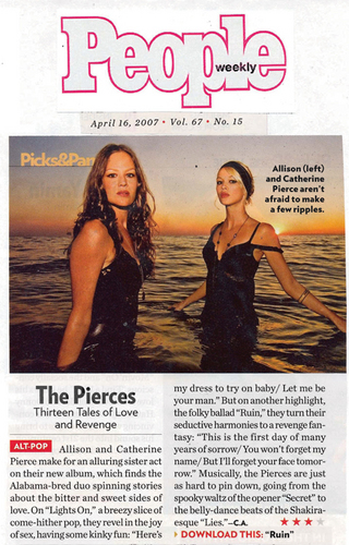  The Pierces' In The Papers