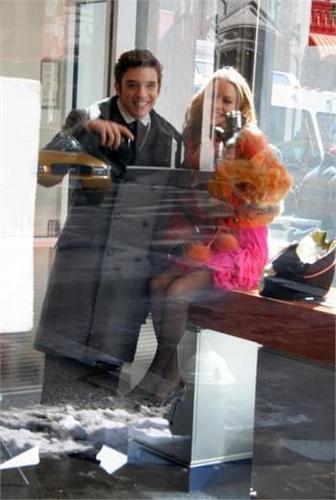  on set of ugly betty- 4 march 09