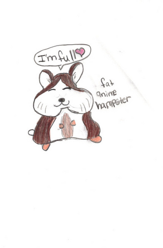  My animé hampster drawing