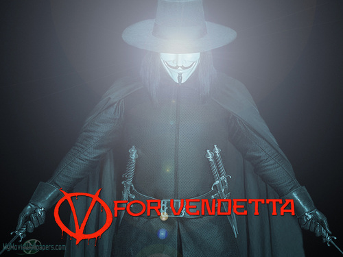  V for Vendetta karatasi la kupamba ukuta