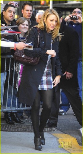  Blake Lively at Late 显示 With David Letterman