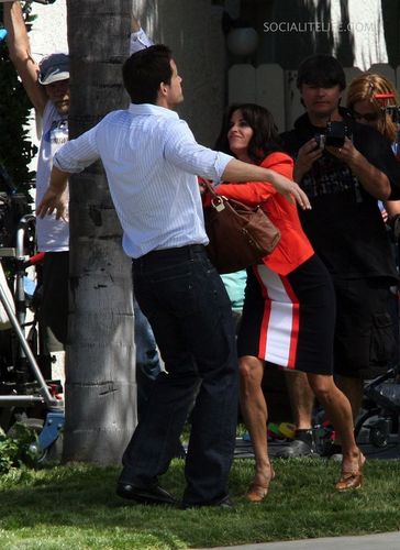  Courteney On The Set OF Cougar Town