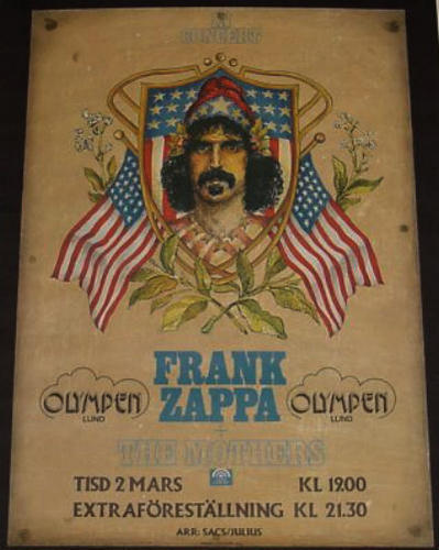  Frank Zappa konsert poster