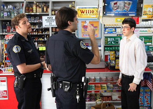  Superbad: Fogell with Officers Slater & Michaels