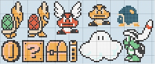  Mario Characters Stitch Patterns
