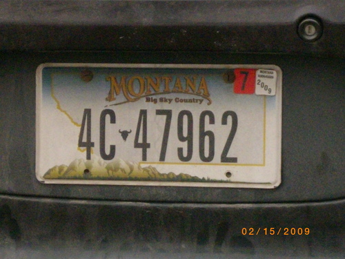  Owen's licence plate