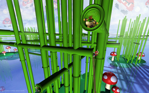  3D Mario Land achtergrond