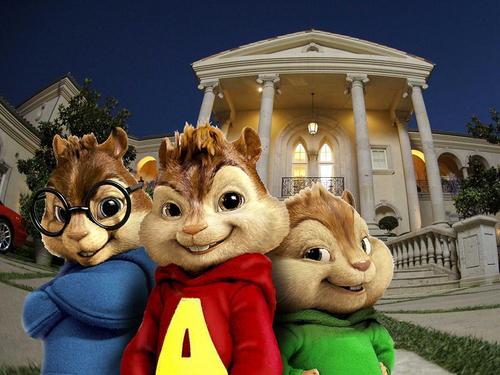  Alvin and the Chipmunks karatasi la kupamba ukuta