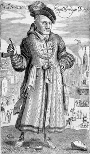  Engraving of Will Somers, Henry VIII's Jester