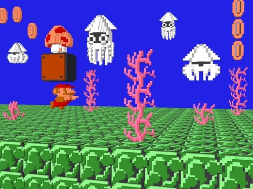  Mario Pixel 3D