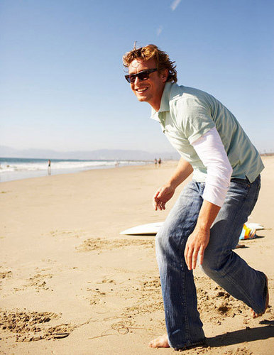  Simon Baker bờ biển, bãi biển Photoshoot