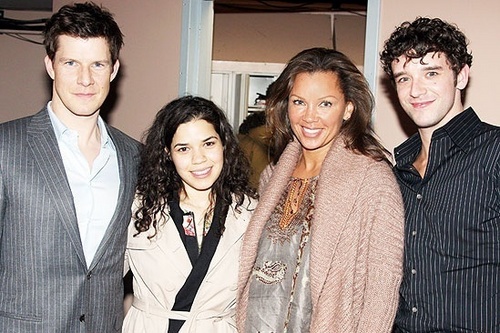  michael w/ ugly betty cast at west side story