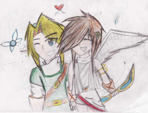  A Picture of Link and Pit I drew