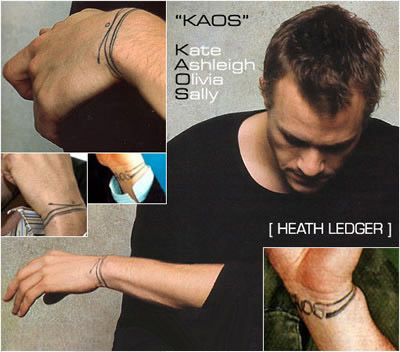 heath's tattoos