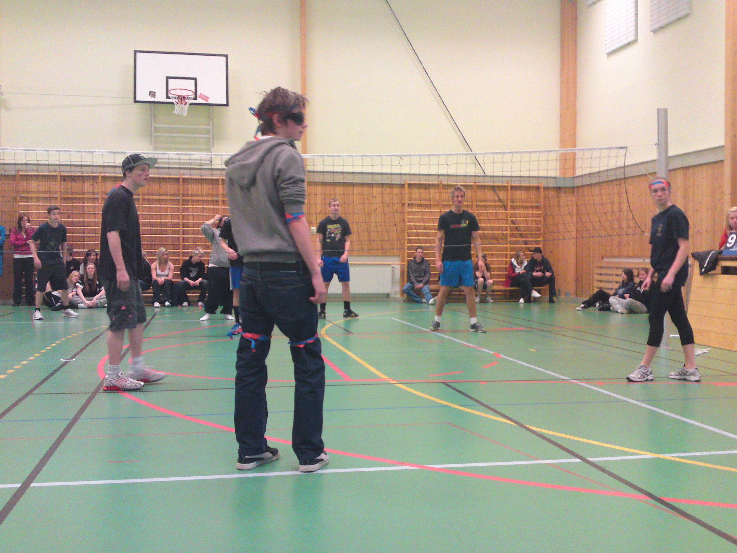 my class at a volleyball-tournament  in school