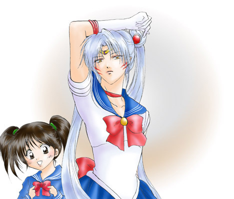  sesshy in a sailor moon outfit