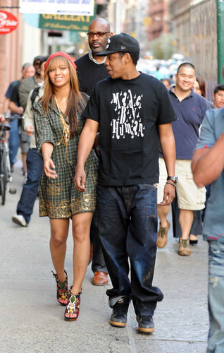  Beyonce and vlaamse gaai, jay Z in NYC