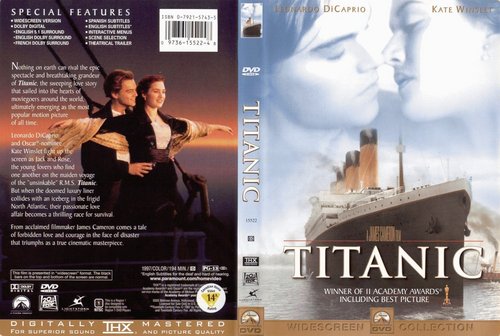  titanic DVD covers
