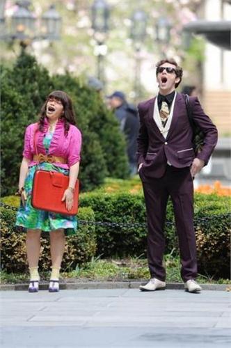 with america ferrera on set of ugly betty- 23 april 09'