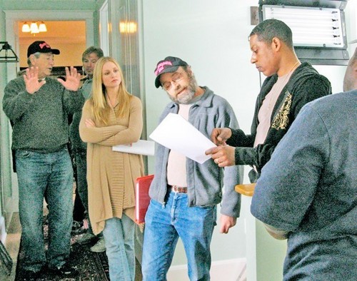  AJ on the set of "Misconceptions"