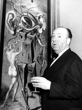  Alfred Hitchcock kwa Salvadore Dali's Painting sinema