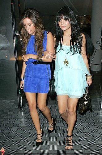  Ashley and Vanessa leaving the Andaz Hotel in West Hollywood - April 28