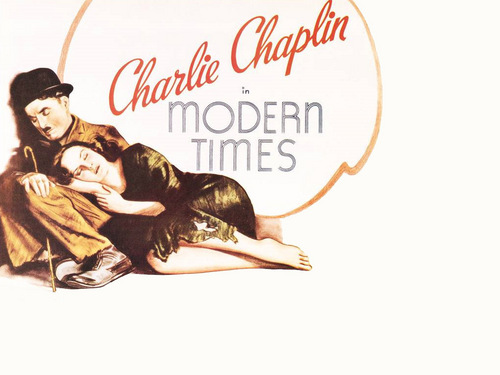 Charlie Chaplin in Modern Times Wallpaper