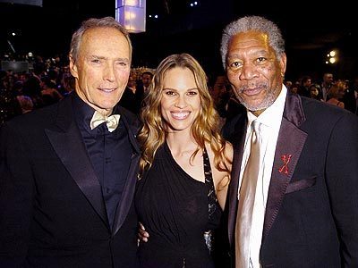  Clint Eastwood,Morgan Freeman&Hilary Swank