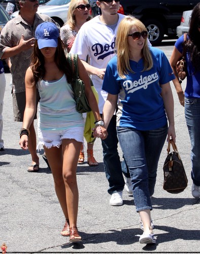  Ashley and her family head out to a Dodgers game in Los Angeles - May 3