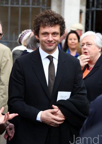  Michael Sheen at the memorial service for Paul Scofield