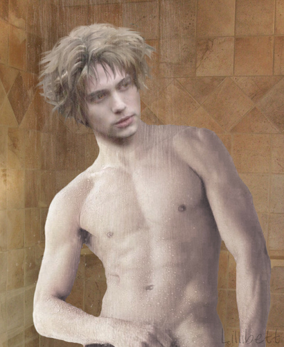 jasper in the shower