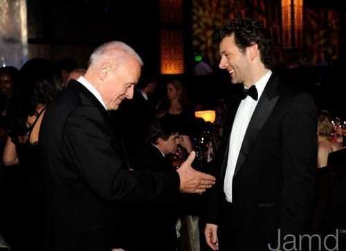  Michael Sheen and Anthony Hopkins at the Academy Awards