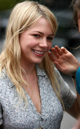  Michelle on the set of Blue Valentine