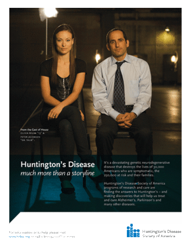  Olivia Wilde & Peter Jacobson in the Huntington's Disease Awareness महीना (May 2009) Poster