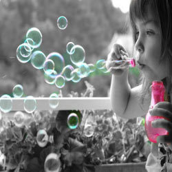  Blow bubbles