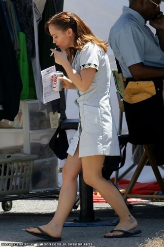  Christina on the set of Born To Be A stella, star